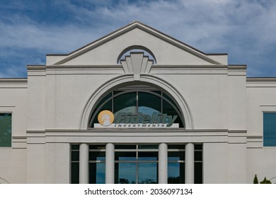 Charlotte, NC - September 3, 2021: Fidelity Investments Office Building Exterior Signs In The Southpark Area In Charlotte, NC