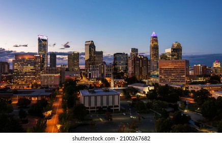 Charlotte, NC Skyline in Magic Hour