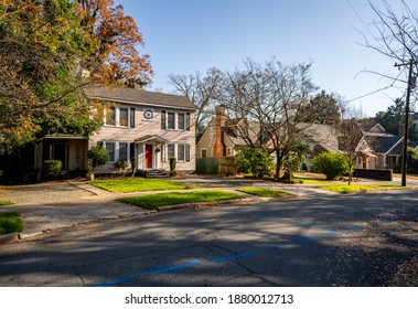 CHARLOTTE, NC, USA - DECEMBER 12, 2020: Homes In Charlotte NC USA