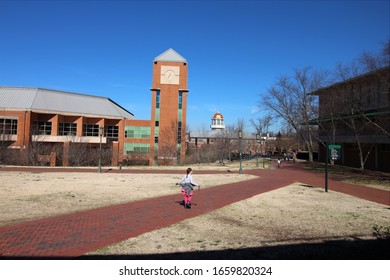 Charlotte, NC/USA - 02/02/2019 - UNC Charlotte Campus Clock Tower