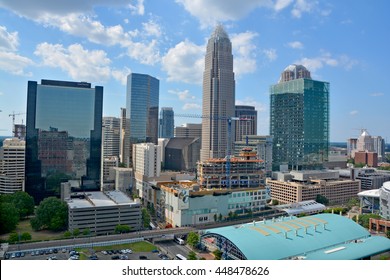 CHARLOTTE NORTH CAROLINA JUNE 22 2916: Bank Of America Corporate Center Building And Downtown Charlotte Is The Largest City In The State Of North Carolina. It Is The County Seat Of Mecklenburg County