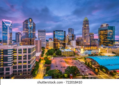Charlotte, North Carolina, USA skyline.