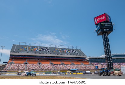 Charlotte, North Carolina/USA - May 20th 2017: Charlotte Motor Speedway On A Sunny Day Getting Ready For The All Star Race