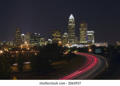 Charlotte Skyline at Night