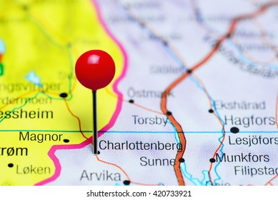 Charlottenberg Pinned On Map Sweden Stock Photo 420733921 | Shutterstock