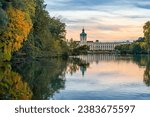 Charlottenburg Palace garden view in Germany