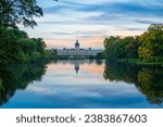 Charlottenburg Palace garden view in Germany