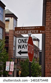 Charlottesville, VA – Aug 10, 2019 – The 2nd Anniversary Of The Deadly Unite The Right Rally, The Memorial For Heather Heyer Who Was Killed When She Was Hit By A Car Remains A Memorial For Residents.