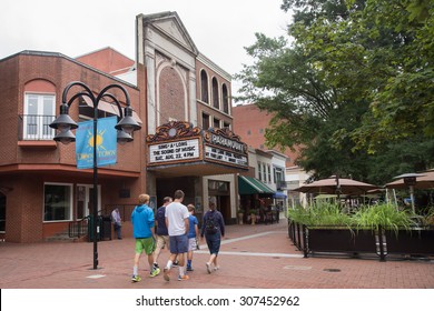 CHARLOTTESVILLE, VA - AUGUST 7, 2015:  Historic Downtown Mall in Charlottesville Virginia