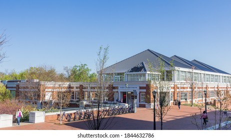 CHARLOTTESVILLE, VA, USA - APRIL 15: University Bookstore at the University of Virginia on April 15, 2016 in Charlottesville, Virginia.  Built in 1994.