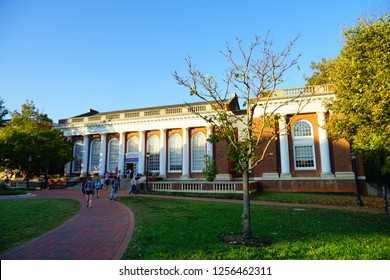 Charlottesville, VA /USA - Oct 16 2017: University Of Virginia Campus Building