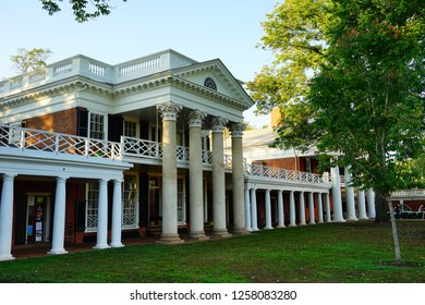 Charlottesville, VA /USA - Oct 16 2017: University Of Virginia Campus Building