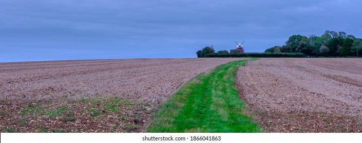 Charlton, UK - September 4, 2020:  Windmill Hill Between Butser Hill And The South Downs Village Of Chalton, Hampshire, UK