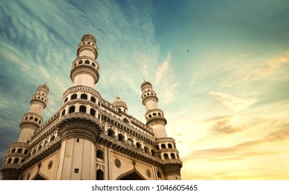 CHARMINAR HYDERABAD INDIA BACKGROUND WITH COPY SPACE
