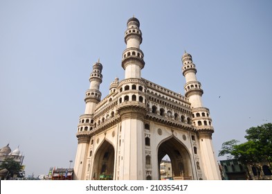 Charminar the iconing building of the city of Hyderabad. 