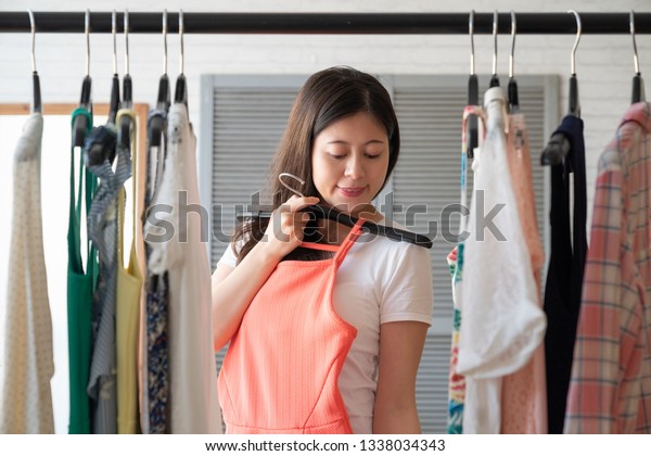 Charming Asian Woman Wardrobe New Dress Stock Photo Edit Now