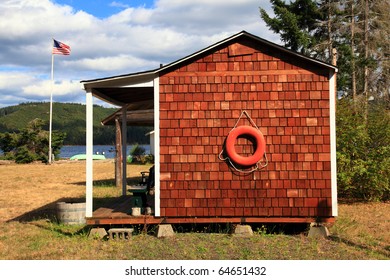 A Charming Boathouse On The Hood Canal In Washington