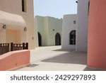 Charming colorful Mina District in the Old Port of Doha Qatar