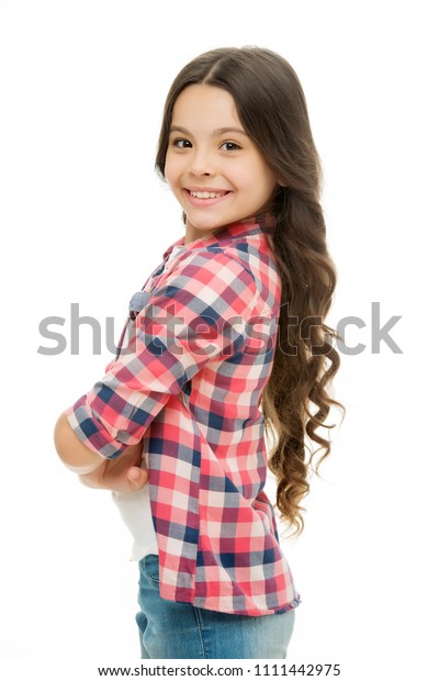 Charming Cutie Kid Girl Long Curly Stock Photo Edit Now