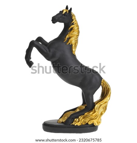 charming decorative statuette animal isolated on white background