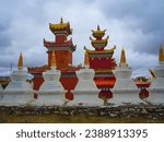 Charming Tibetan prayer flags in Hongyuan County, Gansu.