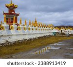 Charming Tibetan prayer flags in Hongyuan County, Gansu.