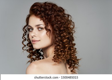 Charming Woman Curly Hair Nude Truth Foto Stok Shutterstock