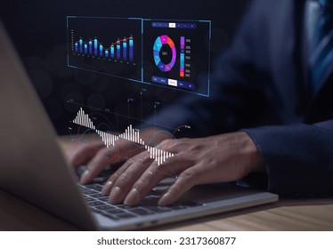 chart report analytics graph growth numbers currency economy market profit of stocks