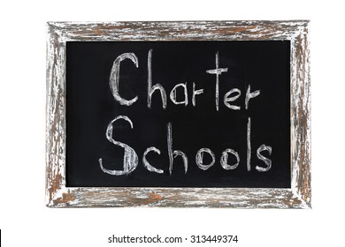 Charter Schools Written On Chalkboard