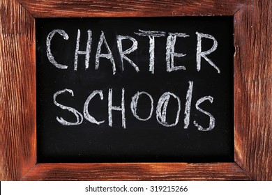 Charter Schools Written On Chalkboard