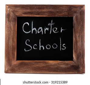 Charter Schools Written On Chalkboard