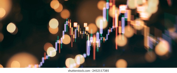 Charts of financial instruments with various type of indicators including volume analysis for professional technical analysis on the monitor of a computer.