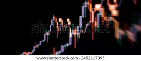 Charts of financial instruments with various type of indicators including volume analysis for professional technical analysis on the monitor of a computer.
