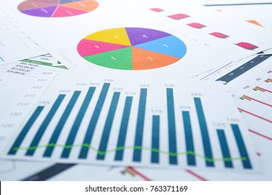 Charts and Graphs paper. Financial, Accounting, Statistics, Investment, Analytic research data and Business company meeting concept.