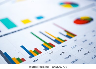 Charts Graphs Spreadsheet Paper Financial Development Stock Photo ...