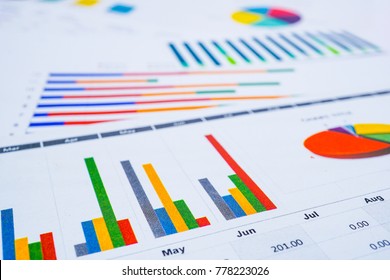 Charts Graphs paper. Financial development, Banking Accounting, Statistics, Investment Analytic research data, Stock exchange market trading, Mobile office reporting Business company meeting concept.