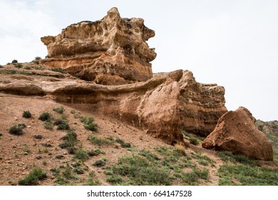 Charyn canyon in Almaty region of Kazakhstan. - Shutterstock ID 664147528
