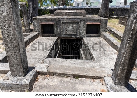 The Chase Vault burial vault in cemetery of Christ Church Parish Church in Oistins, Christ Church, Barbados, best known for a widespread urban legend of mysterious moving coffins.