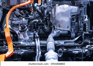 Chassis Electric Car Powertrain Power Connections Stock Photo ...