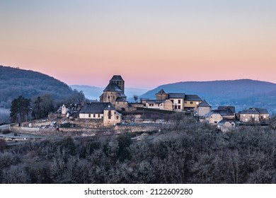 Chasteaux (Corrèze, France) - Panoramic View Of Ther Village - Sunrise