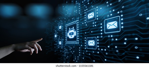 Chat bot Robot Online Chatting Communication Business Internet Technology Concept. - Shutterstock ID 1155561181