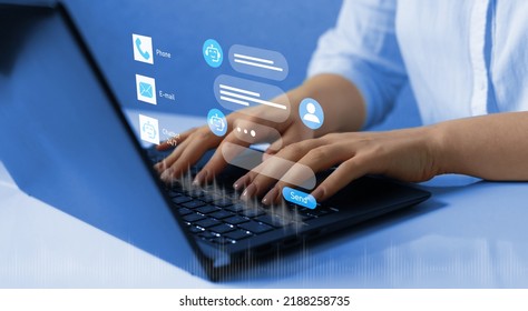  Chat bot  service concept. Virtual assistant and CRM software automation technology. Customer using online service with chat bot to get support. - Shutterstock ID 2188258735