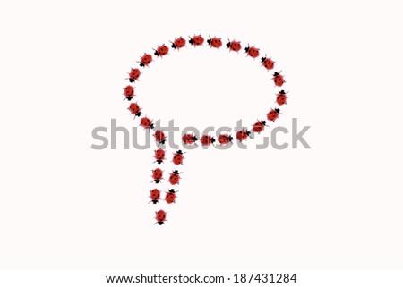 Chat bubble with ladybugs