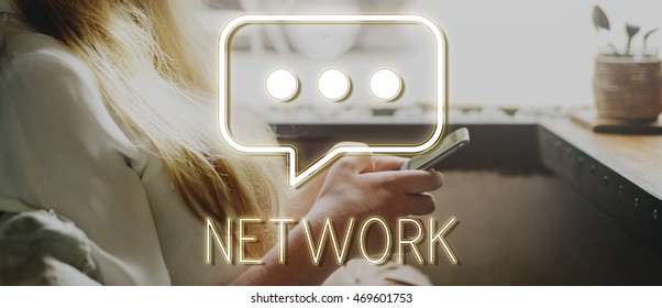 Chat Message Social Network Texting Graphic Concept