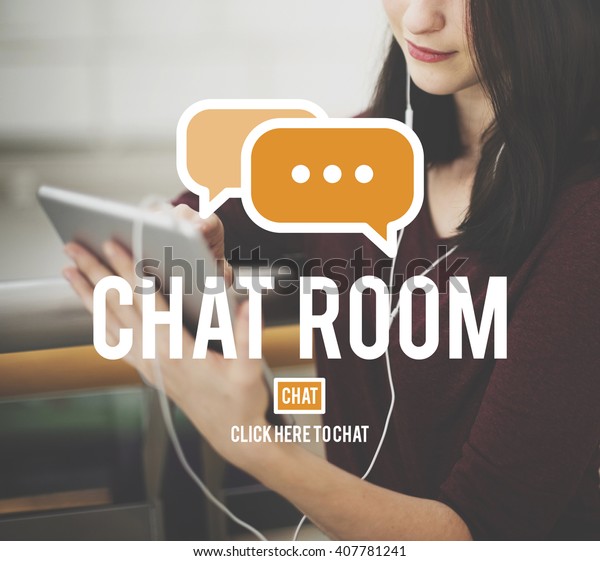 Chat Room Online Messaging Communication Connection Stock