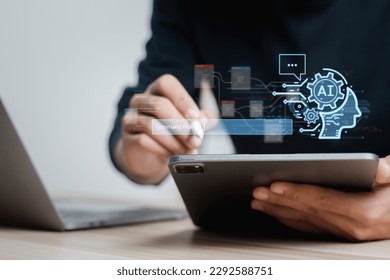 Chatbot artificial intelligence intelligent robot technology AI. Artificial intelligence technology will reply to messages using the command prompt to generate whatever you want.