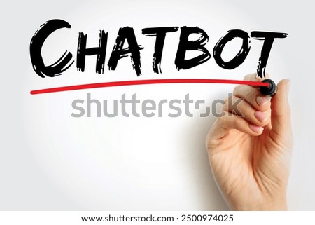 Chatbot - software application used to conduct an on-line chat conversation via text and simulates human-like conversations, text concept background