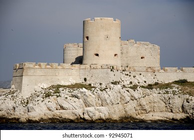 Chateau d'If, the famous prison mentioned in Monte Cristo, Dumas novel, near city of Marseilles, France