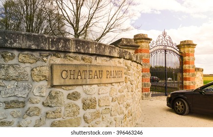 Chateau Palmer, Margaux, Very Popular And Famous Winery Of Bordeaux Wine, France. Margaux Wines Are Number 2 In Top Ten World Famous Wines.