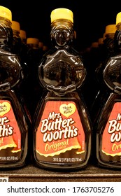 Chatham, NJ / USA - June 23, 2020: Amid Growing Protests Against The Use Of Racial, Ethnic Or Sexist Stereotypes, Conagra Brands Says It Will Review The Branding Of Its Mrs. Butterworth's Maple Syrup.